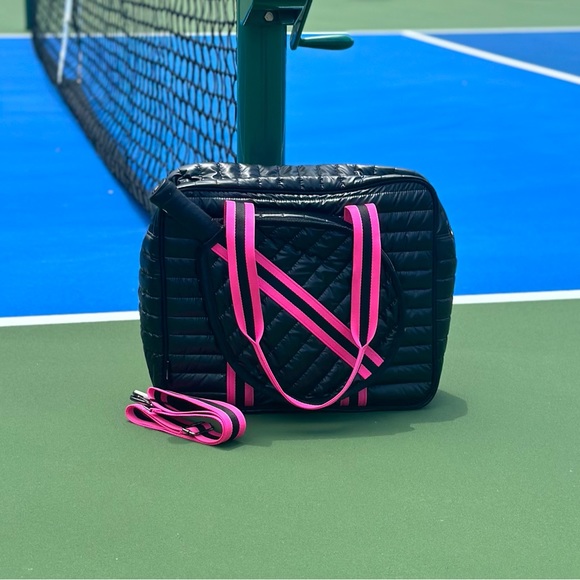 Pickleball Bag- quilted puffer style pickleball bag by Elph Bags - Picture 2 of 3